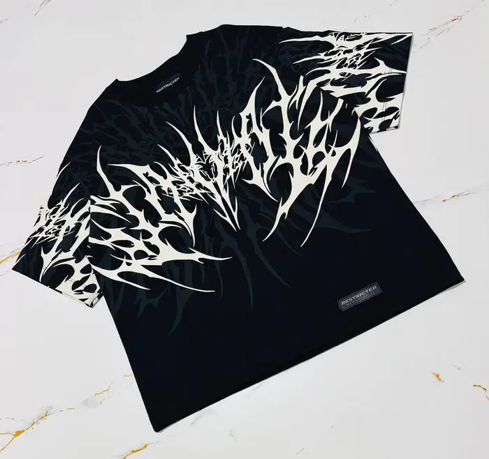 Cyberpunk Streetwear t-shirt hommes femmes Vintage coton lourd Boxy Fit imprimé en détresse