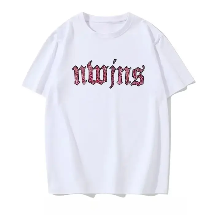 Nouveau jean lettre imprimé à manches courtes dames T-shirt nouveau décontracté motif ample T-shirt 