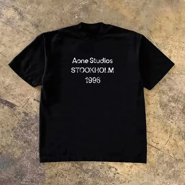 T-shirt unisexe en coton à manches courtes imprimé lettres