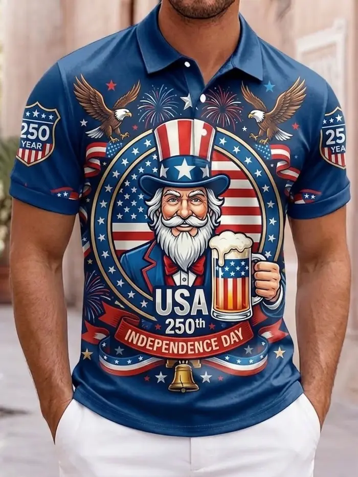 Polo pour homme USA 250e anniversaire