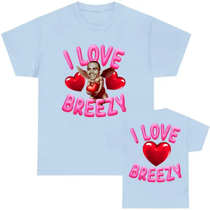 J'aime Breezy Chris Brown T-shirt décontracté à manches courtes hommes t-shirts coton de haute qualité unisexe