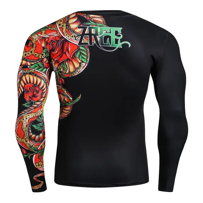 T-shirt de musculation à manches longues pour hommes