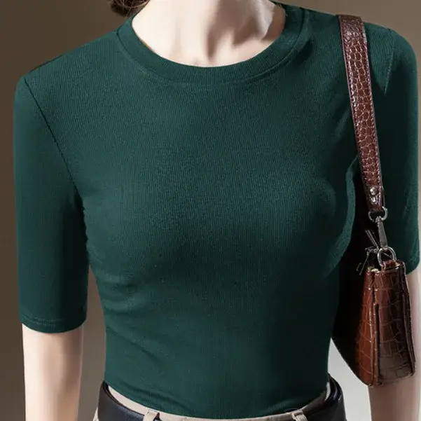 T-shirt femme à manches mi-longues
