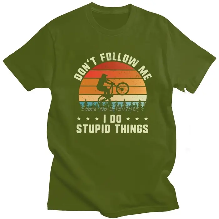 T-shirt en coton Don't Follow Me I Do Things pour homme