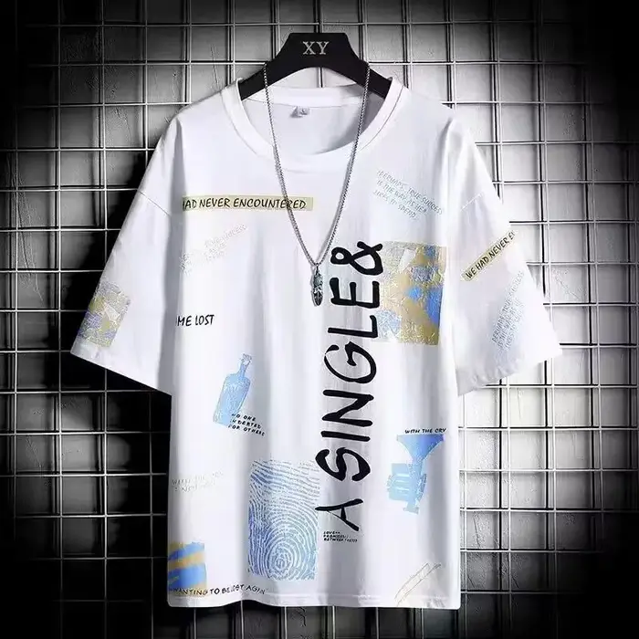 T-Shirt à Col Ras du Cou pour Homme