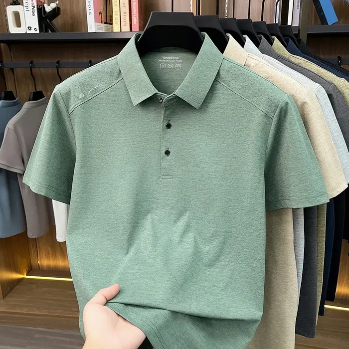 Polo respirant pour homme avec patte de boutonnage
