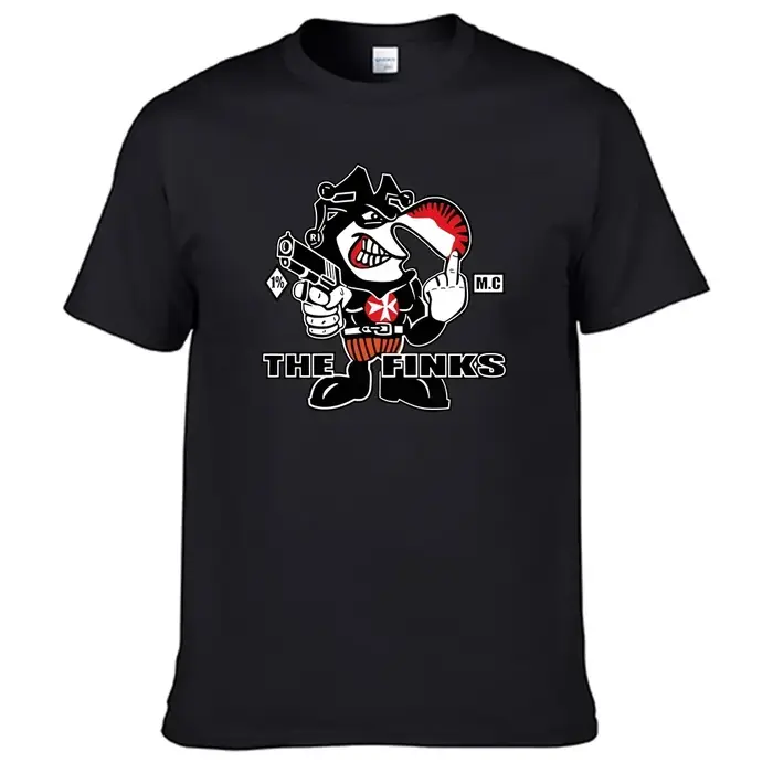 T-shirt Hurcycles Club The Finks Mc pour homme, chemise 100% coton, N01