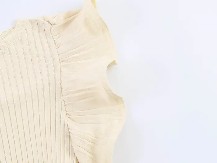 Willshela – débardeur plissé à volants kaki pour femmes