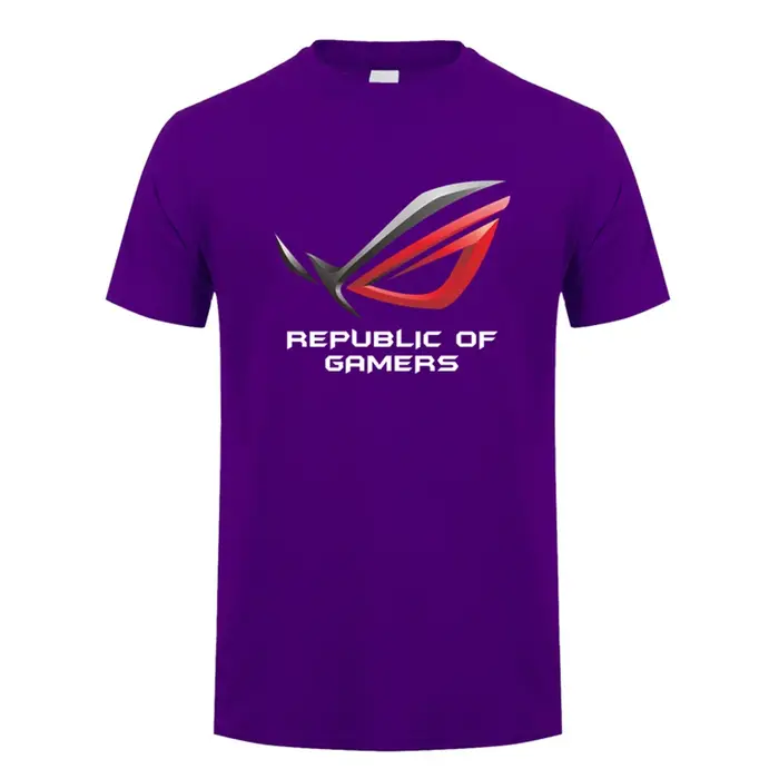 ROG république des joueurs t-shirt unisexe décontracté à manches courtes homme Cool coton