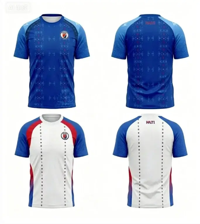 T-shirt de sport pour homme inspiré du football haïtien