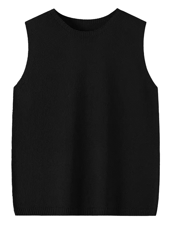 Débardeur sans manches en lin pour femmes, Cool, col rond, léger, respirant, Anti-rides, modèle basi