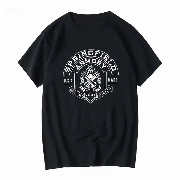 Nouveau modèle été 2026 T-shirt homme Springfield Armory tendance et populaire - T-shirt imprimé col