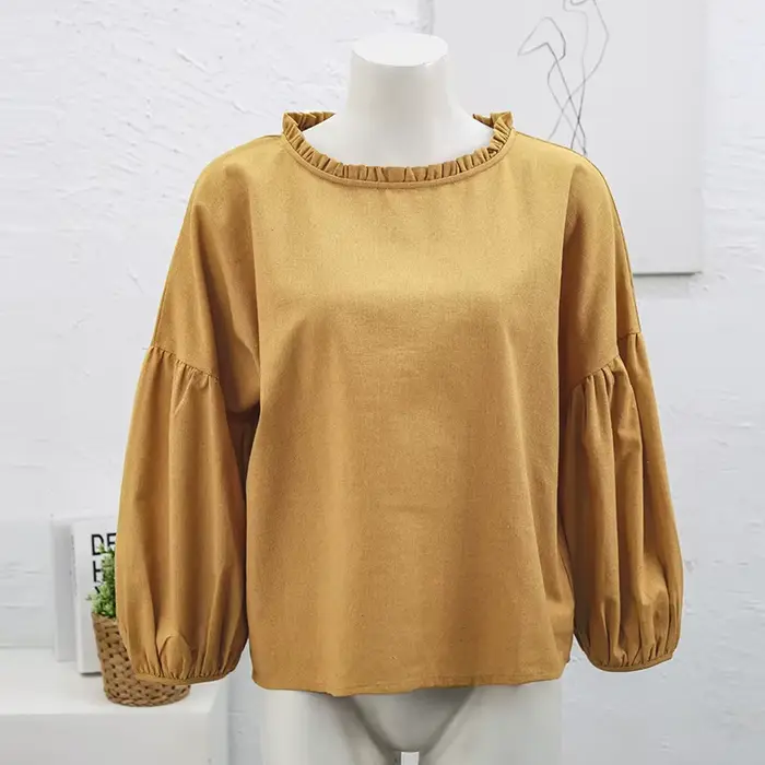 T-Shirt en Lin Rétro pour Femme