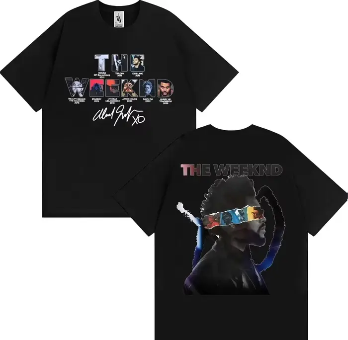 T-shirts The Weeknd After Hours Til Dawn European Tour 2026 pour hommes et femmes