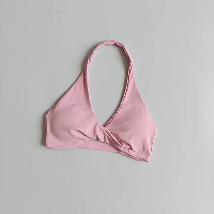 Soutien-gorge de sport Halter Twist Front pour femme, haute élasticité, anti-humidité, respirant, an