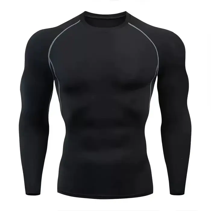 T-shirt unisexe de sport fitness couleur unie noir coupe ample rétro personnalisable à manches courtes/ajustées/longues/à capuche – Personnalisation disponible