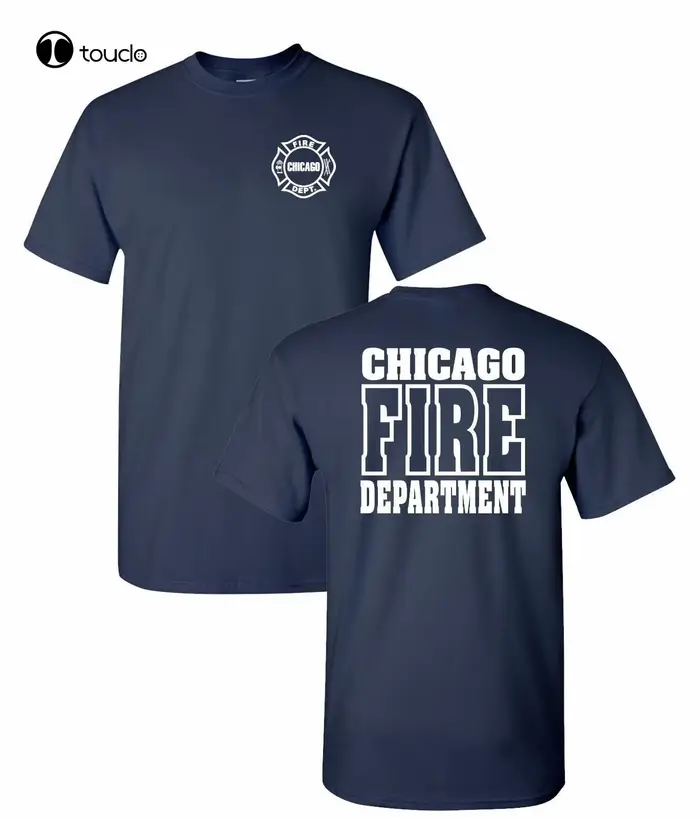 T-shirt de travail 2 faces du service d'incendie de Chicago vu à la télévision