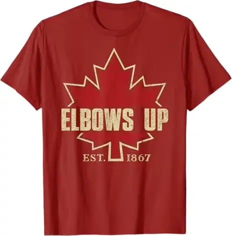 Coudes vers le Canada True North Strong Free Fier T-Shirt canadien Humor drôle drapeau