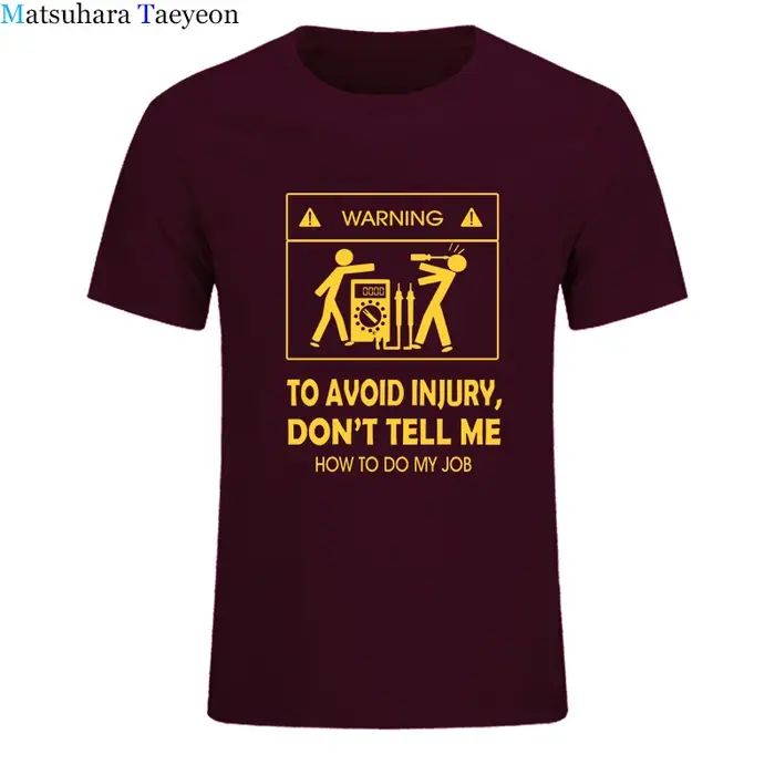 Nouveaux T-shirts 2026 – T-shirt cool « Ne me dites pas comment faire mon boulot » pour électricien