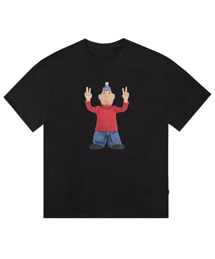 T-shirt à motif imprimé de personnages de dessins animés amusants