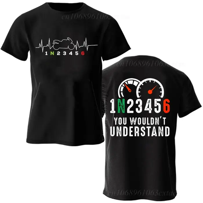 T-shirt graphique Heartbeat pour hommes, vêtements de motard, équipement de moto, décontracté, respi