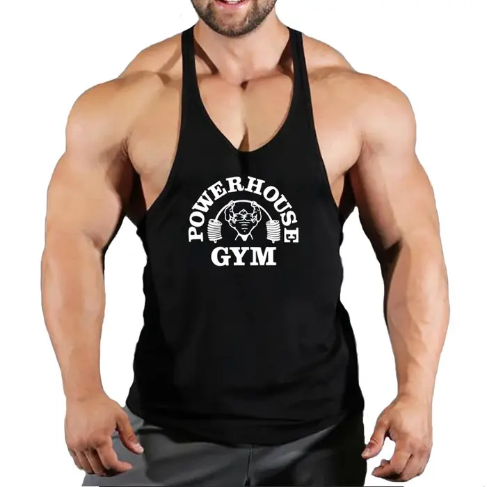 Haut pour Fitness hommes gilet gymnastique homme musculation chemise Stringer gilets sans manches sweat T-shirts