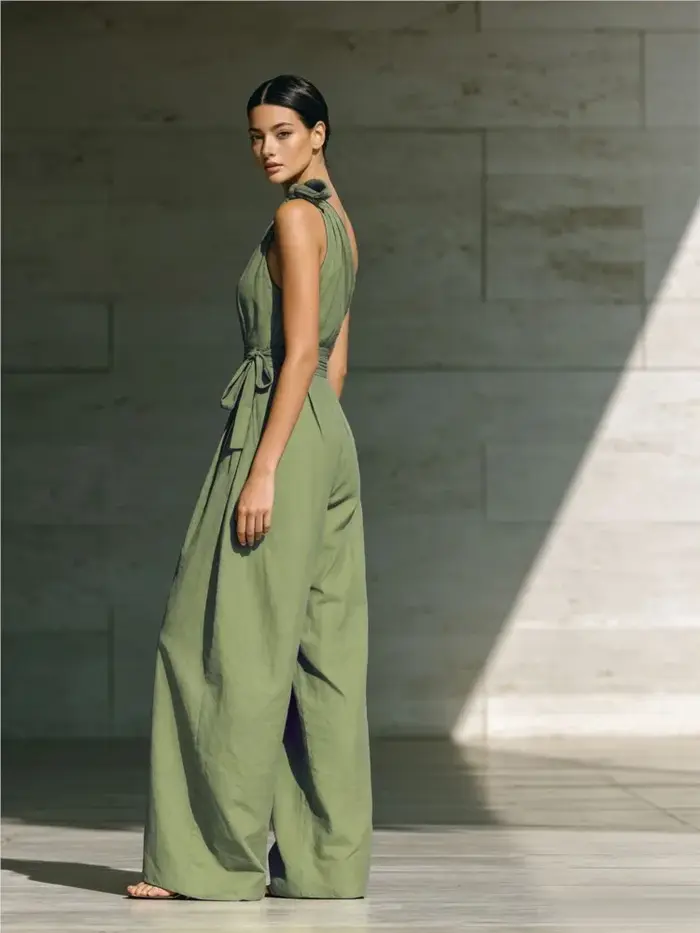 Combinaisons sans manches élégantes pour femme – Collection été 2026 – Tenue décontractée asymétrique à une épaule – Qualité supérieure
