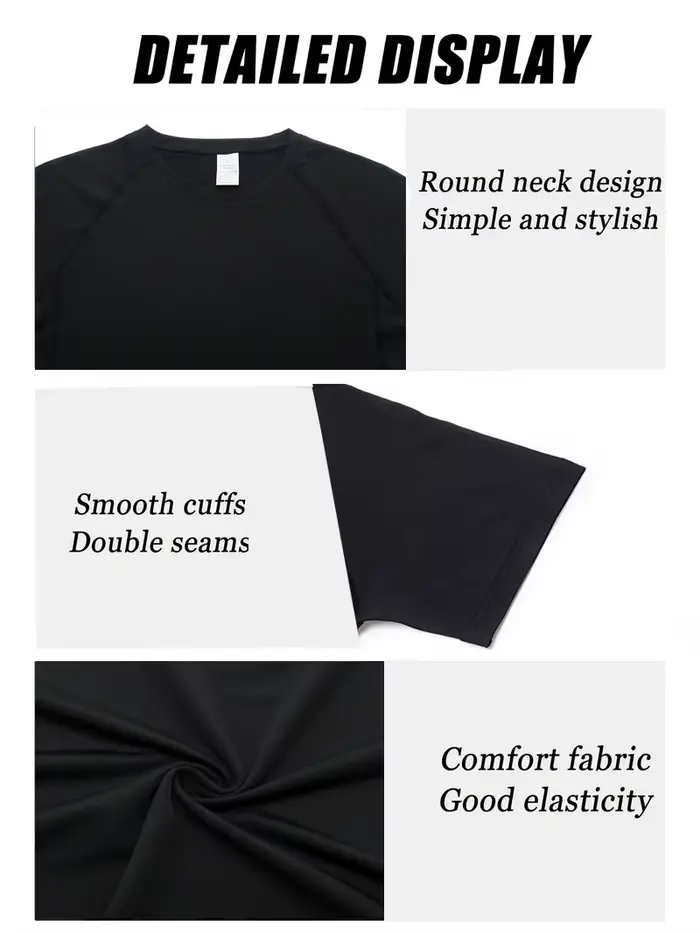 T-shirt de compression à manches courtes pour homme