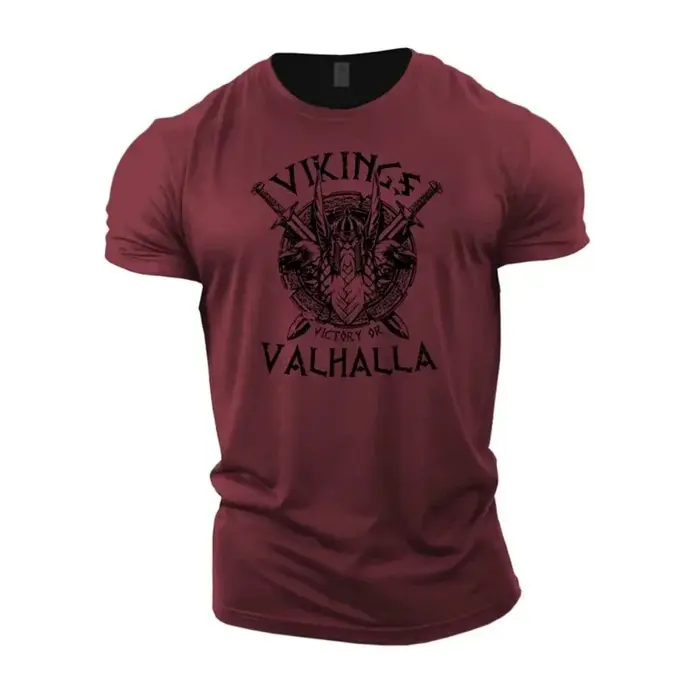T-shirt pour homme Summer Viking Casual Fashion imprimé en 3D, style Tough Guy, pour le sport de ple