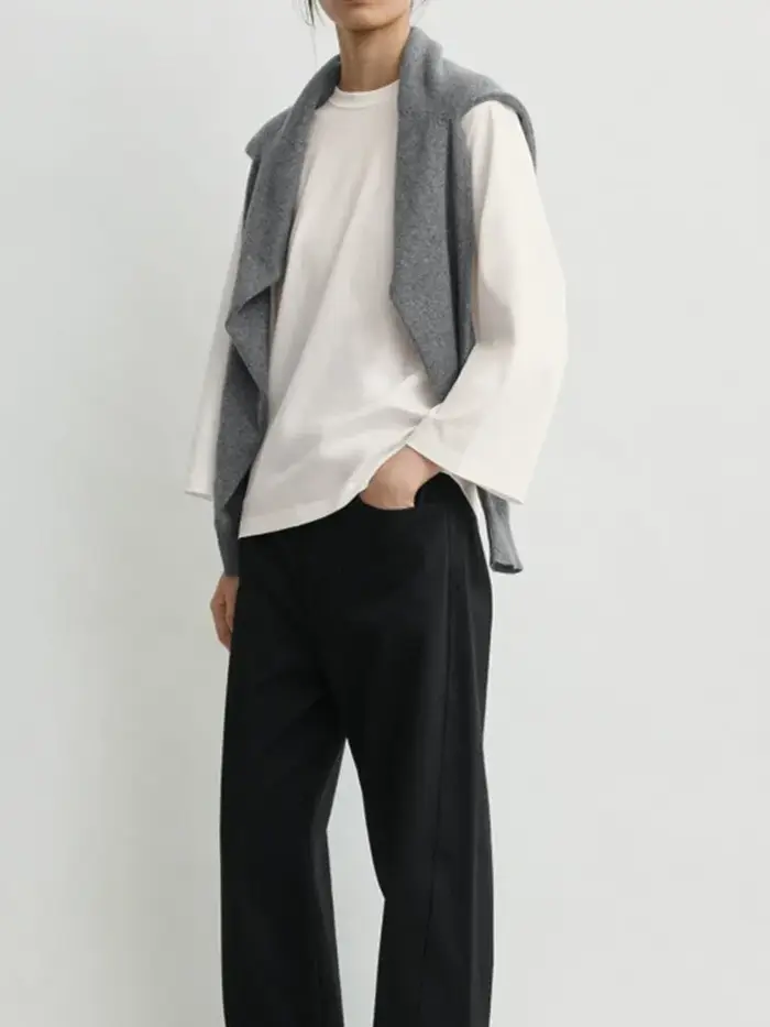 T-shirt brodé à manches trois-quarts pour femme