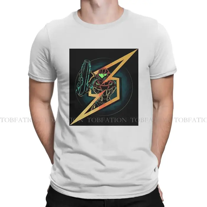 T-shirt à Manches Courtes pour Homme, Vêtement Cool et Décontracté, Impression du Jeu Super Metroid,