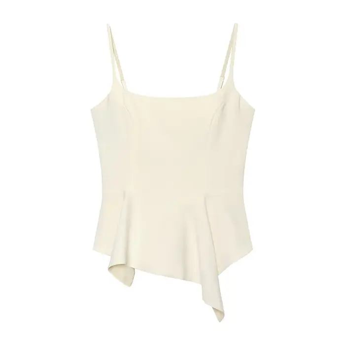 Hauts pour femmes, mode estivale, débardeur à fines bretelles, haut sexy dos nu sans manches, hauts 