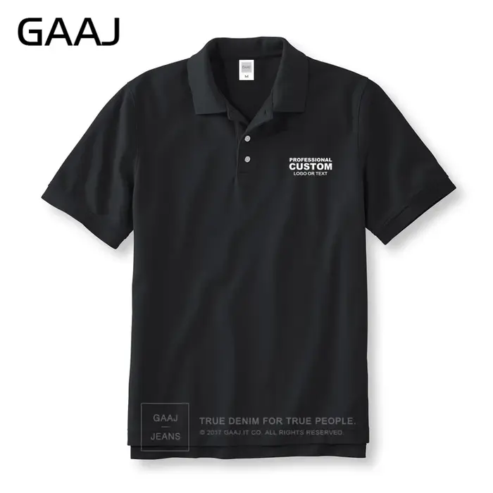 Polo personnalisé 100 % coton, imprimez votre design de marque, logo, slogan d'équipe, texte. PoloSh
