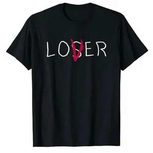 CRAer Lover-Chemisier à Manches Courtes pour Amoureux, Chemise Sombre, Lettres Humoristiques Imprimé