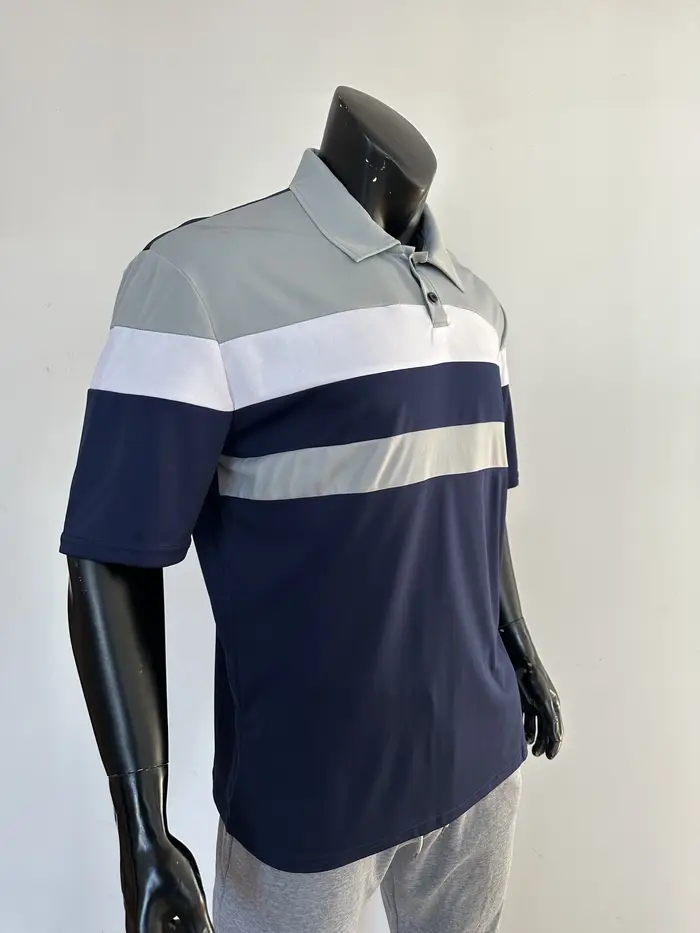 2025 Nouveau haut bloc de couleur pour hommes pour le commerce extérieur, polo pour hommes saisonnie