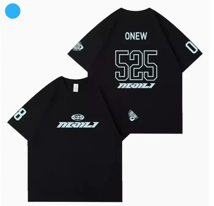 SHINEE-T-shirt en coton pour hommes et femmes, dos de SHINEE, Y-ONEW KEY MIN00-TAEMIN JONGHYUN, lett
