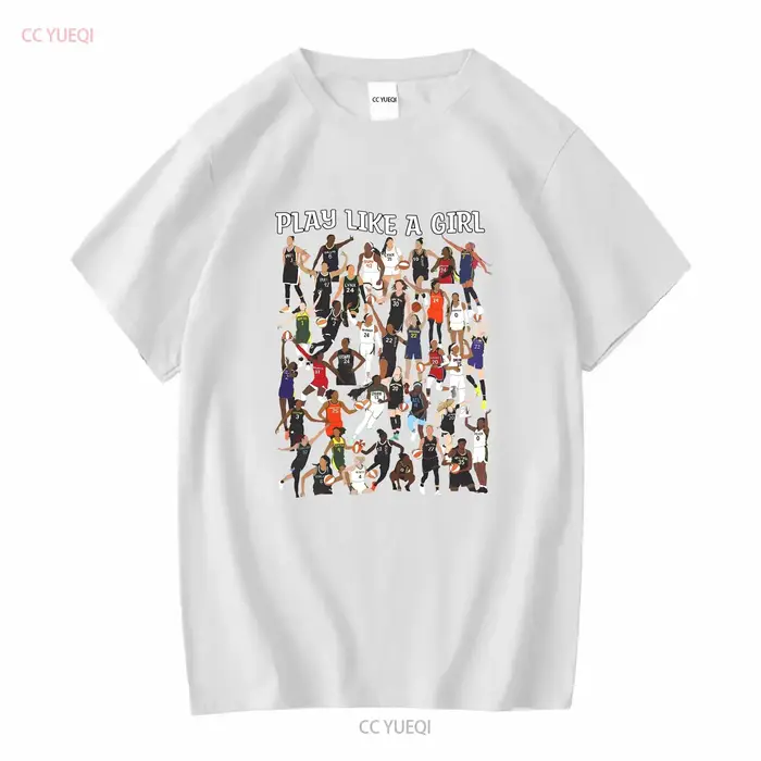 Play Like A Girl WNBA joueurs Jersey t-shirt manches longues ou courtes vintage lavé doux confortable polyvalent homme élégant