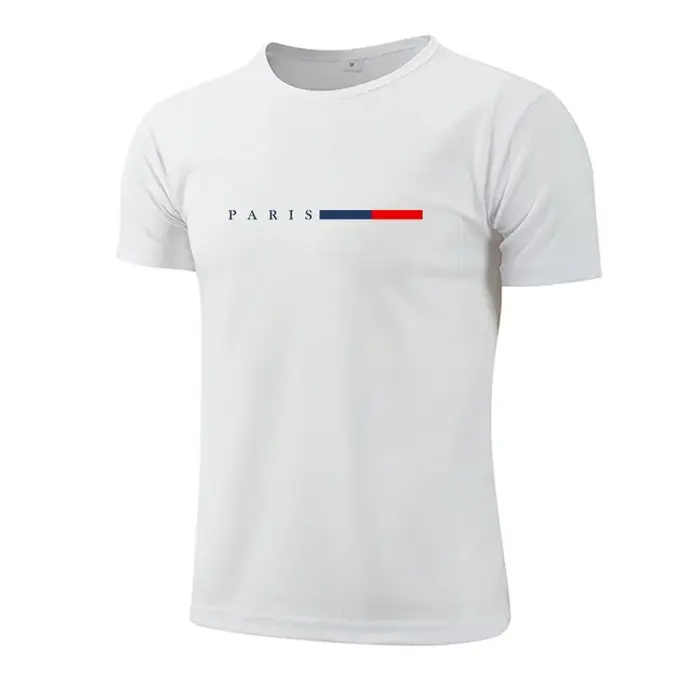 T-shirts pour hommes à imprimé décontracté, col rond, manches courtes, pour le sport quotidien, le jogging, vêtements pour homme, t-shirts en maille à séchage rapide pour le marathon 2026, été