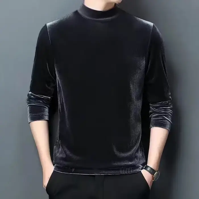 T-shirt en velours doré pour hommes