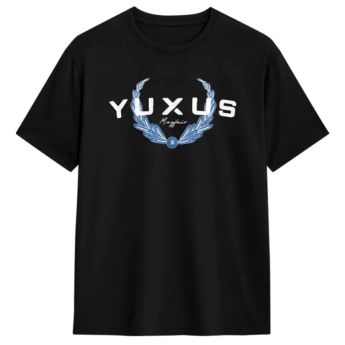 T-shirt à manches courtes et col rond pour hommes, en pur coton, avec Logo YUXUS, à la mode, avec im