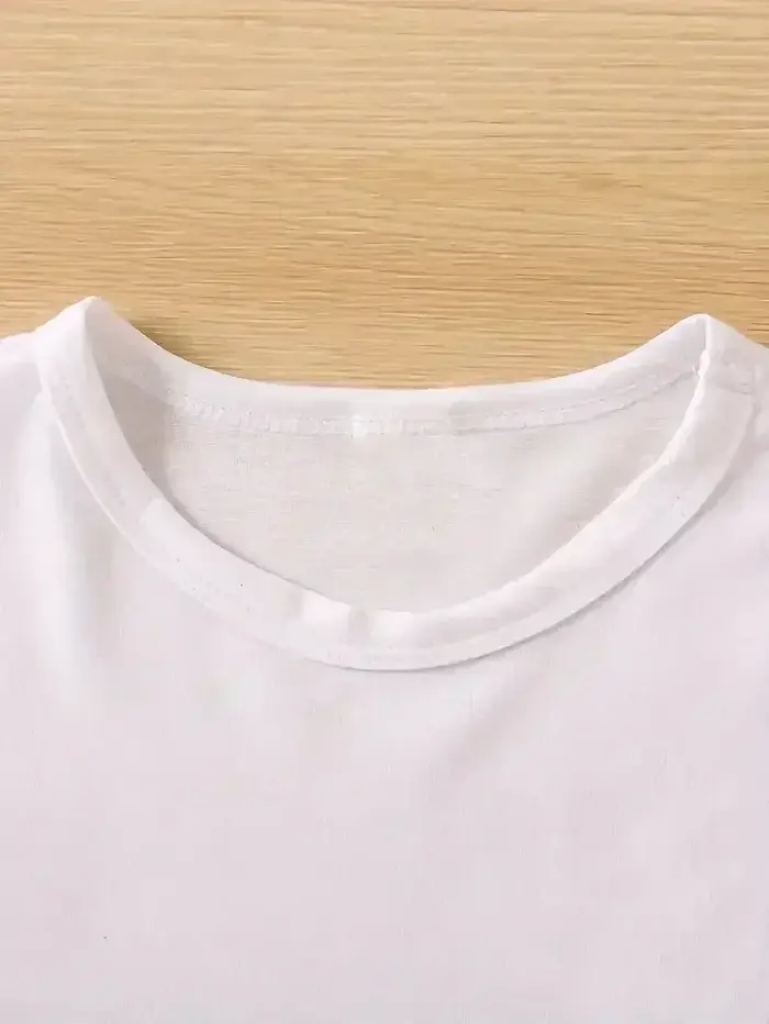 2025 Santorin imprimé col rond T-Shirt