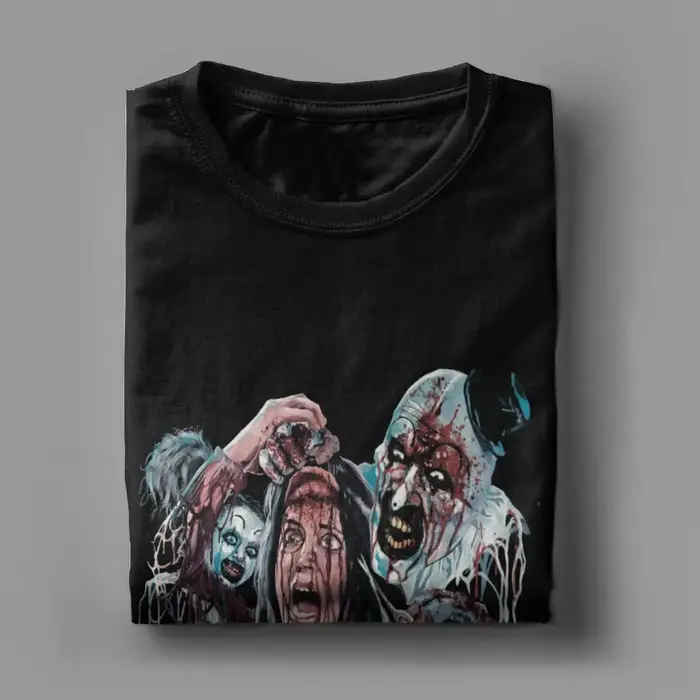 Années 80 vintage Terrifier 2 100% coton loisirs T-Shirt films d'horreur film slasher