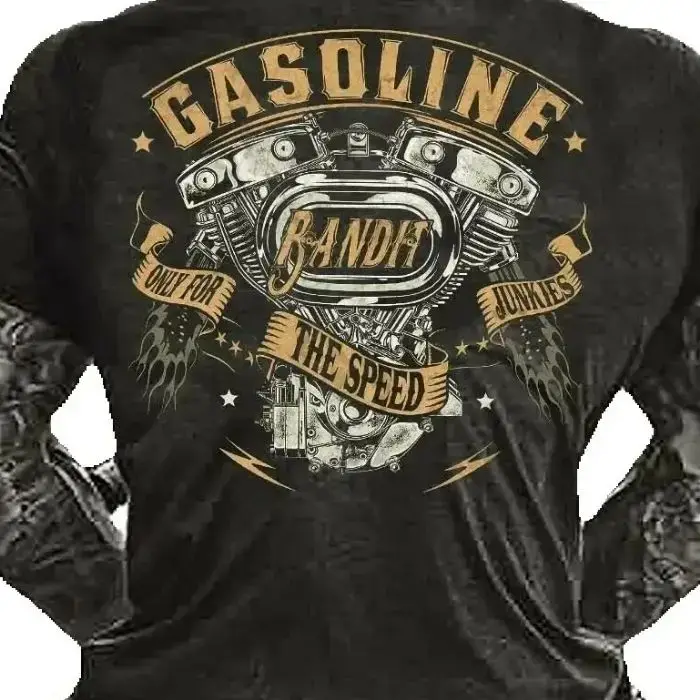 Respect pour les motards v-twin moteur Chopper motocycliste T-Shirt 100% coton col rond manches courtes décontracté