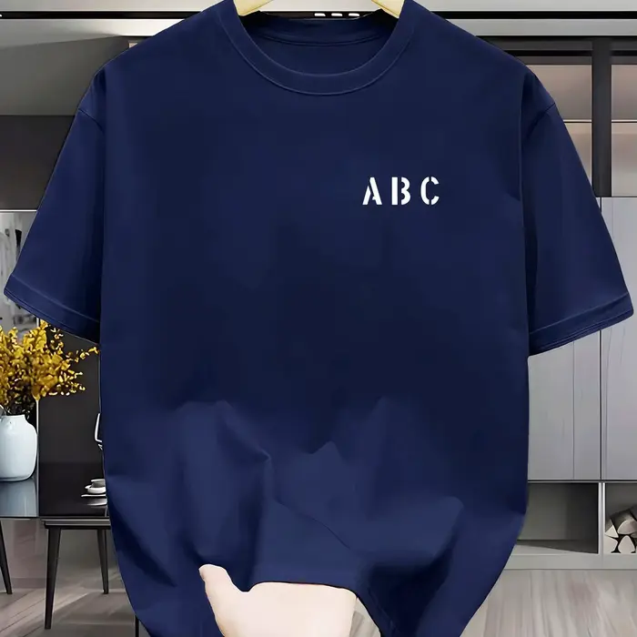 T-shirt léger et respirant à manches courtes pour homme - Haut décontracté d'été à col rond, couleur