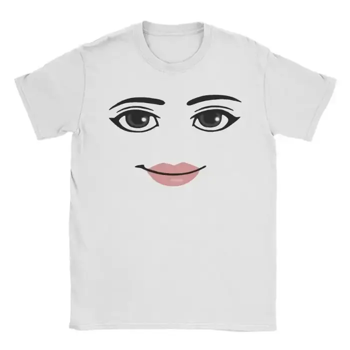 T-shirts graphiques à manches courtes pour hommes et femmes, nouveauté Robloxs Face Game Meme, mode 