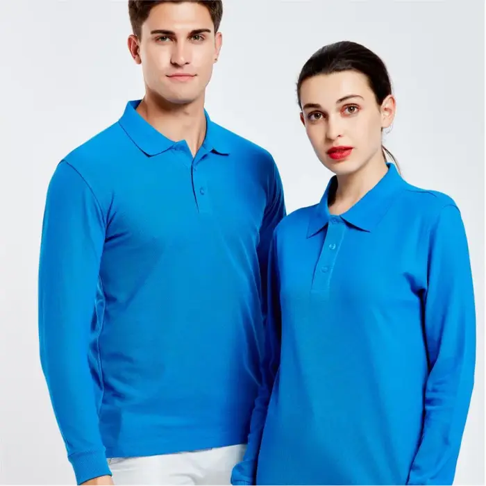 Polo classique à manches longues pour hommes et femmes
