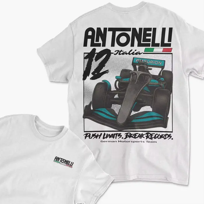 T-shirt unisexe 100% coton du champion du Grand Prix Kimi Antonelli