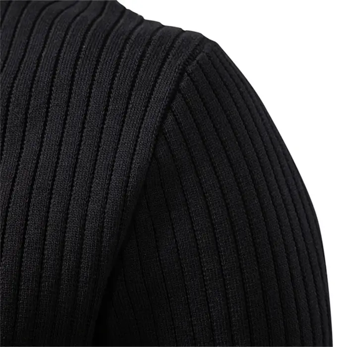 AIOPESON bouton patte Polo hommes côtelé rayure à manches longues coupe contemporaine minimaliste automne hiver Premium haut d'affaires