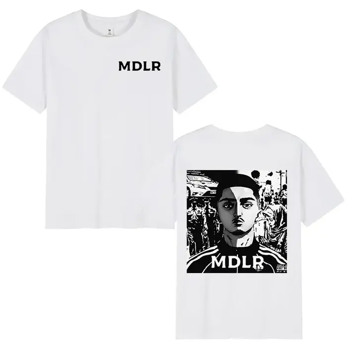 Rappeur Morad MDLR impression graphique t-shirt mode Hip Hop rue à manches courtes T-shirts hommes f