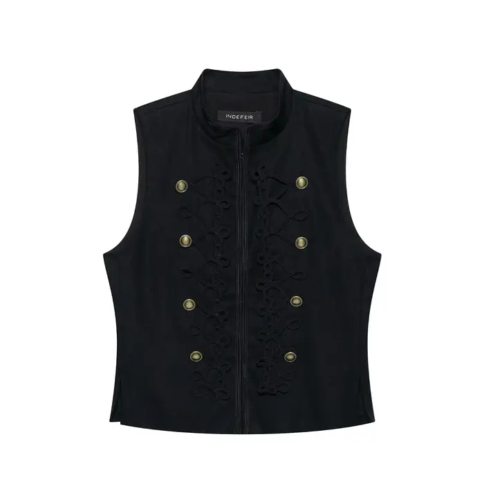 Nouvelle Chemise Noire Sans Manches Boutonnée Slim pour Femme – Collection Été 2026 – Chic Décontracté